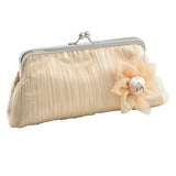 Satin Silk Rhinestone Clutch Purse for Wedding Evening