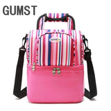 Thermal Double Layer Lunch Bags for Kids Food Picnic Cooler Bags