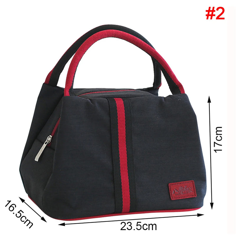 Thermal Lunch Bag Women Portable Insulated Cooler Bento Tote