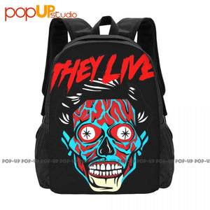 They Live Alien Face Horror Movie 80S Film Backpack Beach Bag