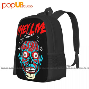They Live Alien Face Horror Movie 80S Film Backpack Beach Bag