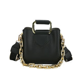 Thick Chain Women's PU Leather Crossbody Bag Short Handle Shoulder Purse Handbag