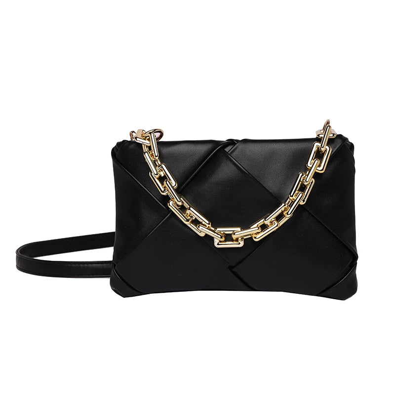 Thick Chain Handbag Bag Women's Bag Single Shoulder Small Square Bag