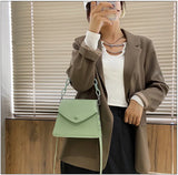 Thick Chain Handbags Solid Small Pu Leather Crossbody Shoulder Bags for Women