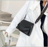 Thick Chain Handbags Solid Small Pu Leather Crossbody Shoulder Bags for Women