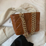Thick Chain PU Leather Shoulder Bags for Women