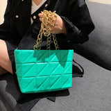 Thick Chain PU Leather Shoulder Bags for Women