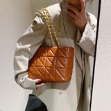 Thick Chain PU Leather Shoulder Bags for Women