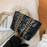 Thick Chain PU Leather Shoulder Bags for Women