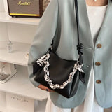Chain Pattern Shoulder Bag for Women Large Capacity Handbag