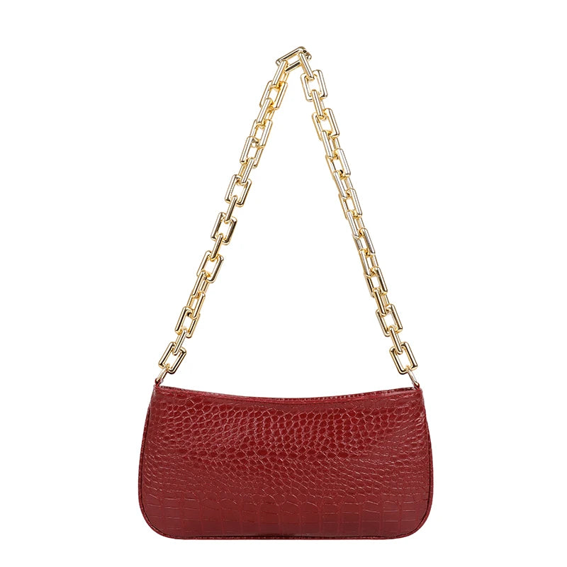 Thick Chain Retro Shoulder Bag Minimalist Women Bag Handbags For Women