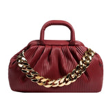 Thick Chain Shoulder Bag PU Leather Small Crossbody Bags For Women