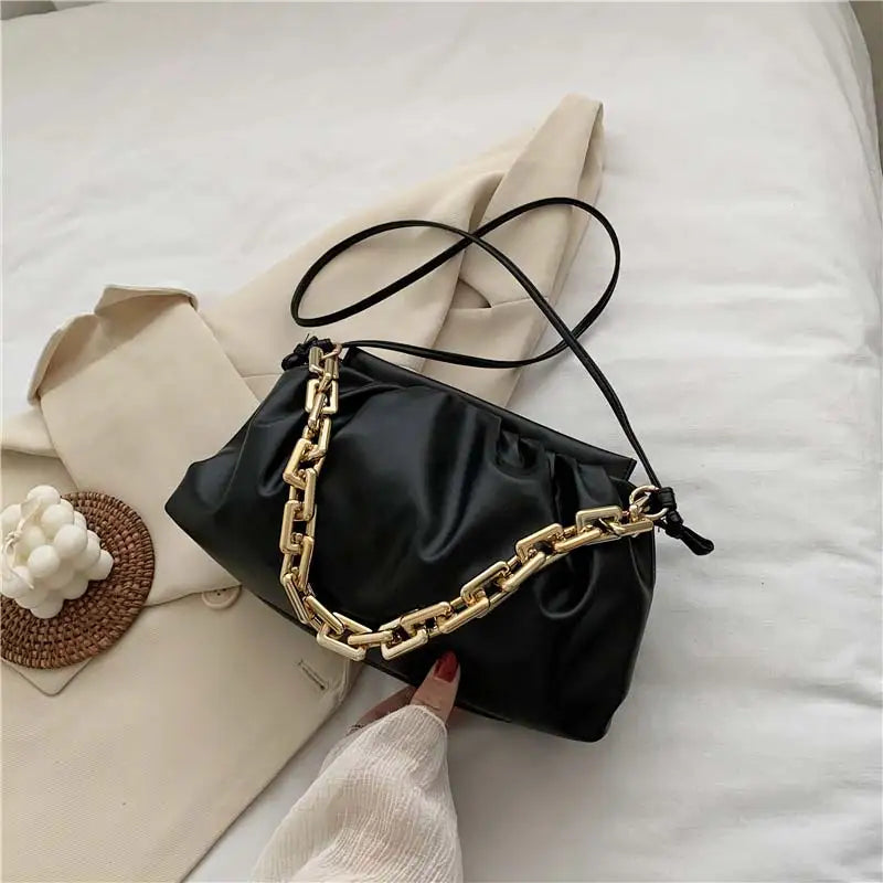 Chain Shoulder Bags Women Leather Crossbody Handbag Purse