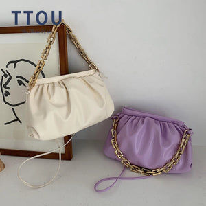 Chain Shoulder Bags Women Leather Crossbody Handbag Purse