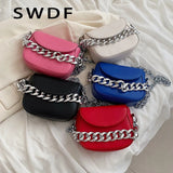 Chain Small PU Leather Crossbody Bag for Women