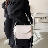 Chain Small PU Leather Crossbody Bag for Women