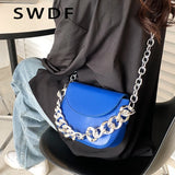 Chain Small PU Leather Crossbody Bag for Women