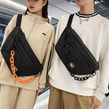 Thick Chain Waist Bag Banana Fanny Pack Canvas Waist Packs