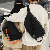 Thick Chain Waist Bag Banana Fanny Pack Canvas Waist Packs