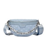 Thick Chain Waist Bag Women High Fabric Fanny Pack Female Chest Bags