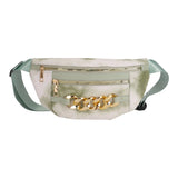 Thick Chain Women's Fanny Pack PU Leather Waist Bag