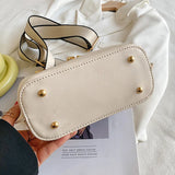 Thick Chain Handbag PU Leather Crossbody Bags Short Handle Shoulder Tote