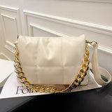 Thick Chain Totes Shoulder Bag Women Handbag Winter Crossbody Bags