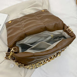 Thick Chain Totes Shoulder Bag Women Handbag Winter Crossbody Bags