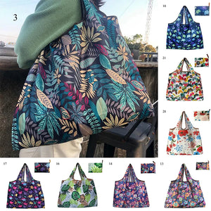 Foldable Shopping Bag Large Capacity Reusable Waterproof Shoulder B
