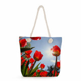 Floral Print Shoulder Bag High Capacity Tote