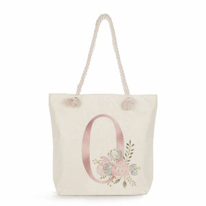 Thick Rope Shoulder Bag Floral Print Handbag Casual Totebag Women Travel Bag