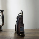 Soft Leather Men Crossbody Sling Bag Fanny Waist Belt Pack Leg Drop Bag