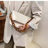 Acrylic Chain Shoulder Bag for Women Handbag Crossbody Tote