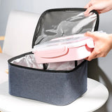 Large Capacity Square Insulated Lunch Bag Cooler Ice Pack Food Storage