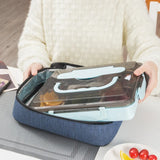 Large Capacity Square Insulated Lunch Bag Cooler Ice Pack Food Storage
