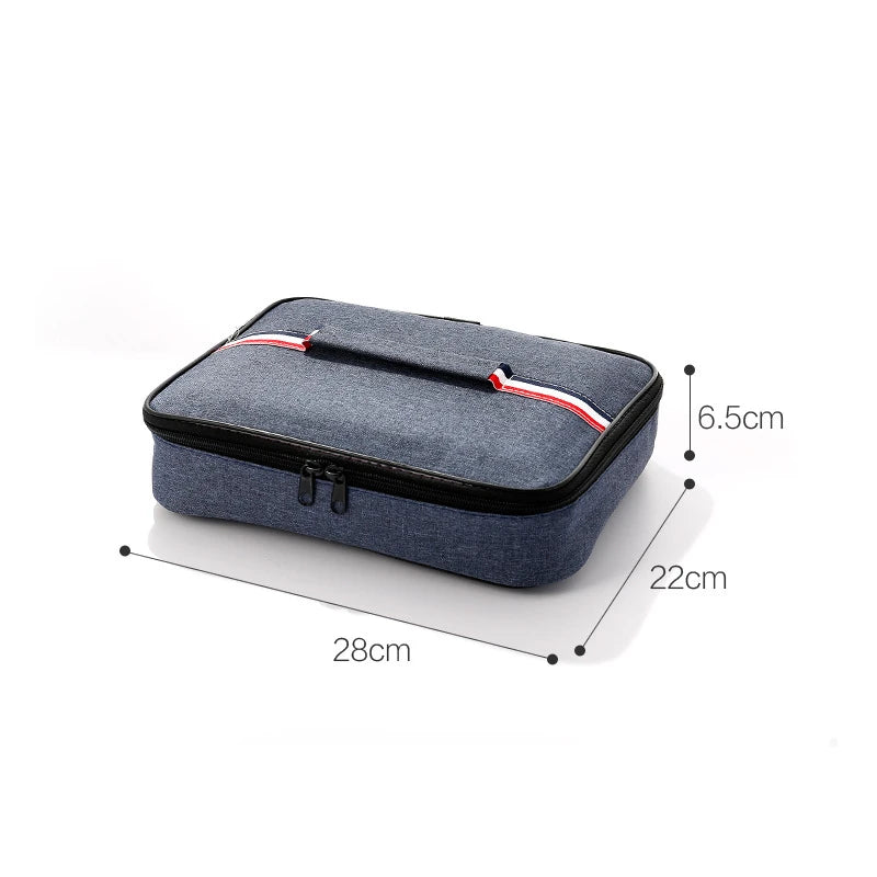 Large Capacity Square Insulated Lunch Bag Cooler Ice Pack Food Storage
