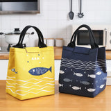 Portable Cartoon Print Lunch Bag Thermal Insulation Student Office Lunch Box