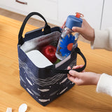 Portable Cartoon Print Lunch Bag Thermal Insulation Student Office Lunch Box