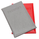 Lychee Pattern Passport Clip PU Leather Cover
