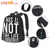 Sarcastic Graphic Novelty Backpack Large Capacity Funny Outdoor Bag