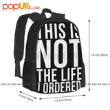 Sarcastic Graphic Novelty Backpack Large Capacity Funny Outdoor Bag