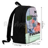 Outdoor Hiking Backpack Squidward Cartoon Funny Sponge Star Patric