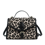 Leopard Print Square Bag Women Shoulder Messenger Bag