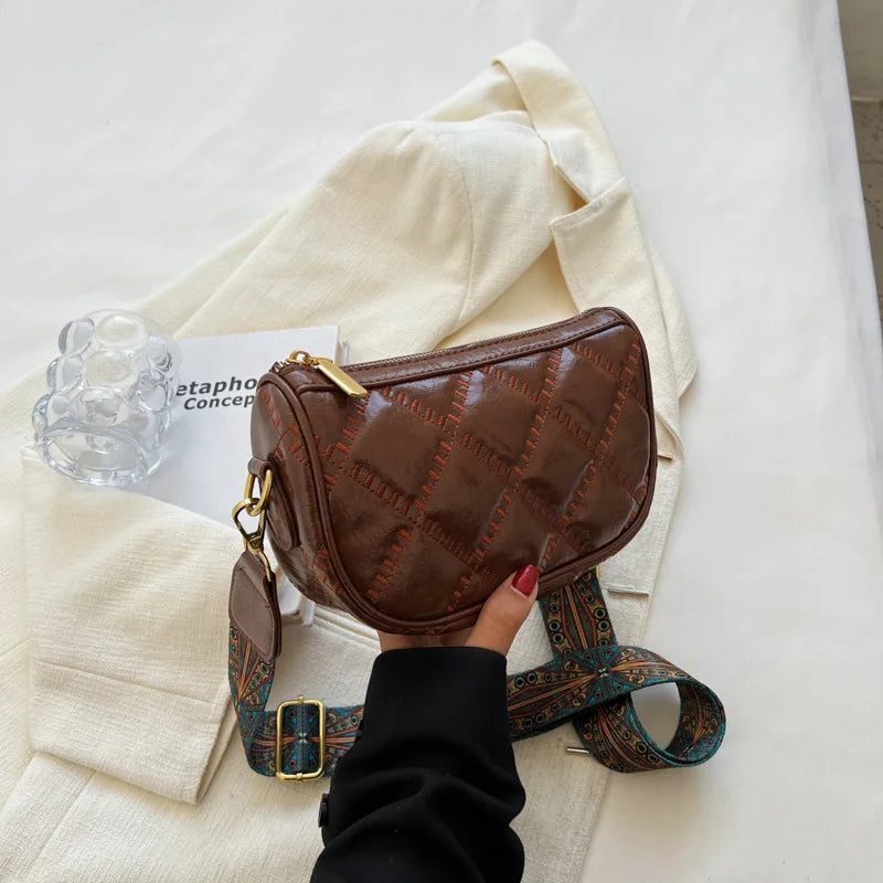 Texture Small Bag Female Autumn/winter Cross-body Bag