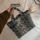 Thousand Bird Pattern Eco Bag Women's Shopper Bag With Flowers