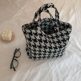 Thousand Bird Pattern Eco Bag Women's Shopper Bag With Flowers