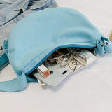 Thread Canvas Shoulder Bags Women Minimalist Couples Cross Body