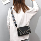 Fashion Crossbody Bag with Wide Shoulder Strap