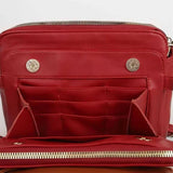 Three-Layer Leather Crossbody Shoulder Clutch Bag Handbag