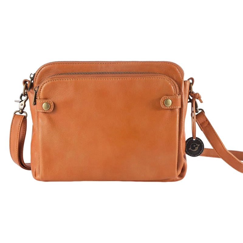 Three-Layer Leather Crossbody Shoulder Clutch Bag Handbag